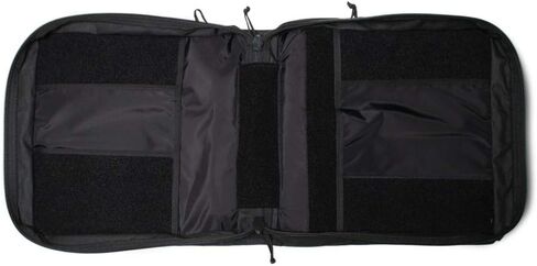 أغطية دفتر الملاحظات التكتيكية نظام غطاء الموثق التكتيكي ثلاثي الحلقات | حقيبة منظم بادفوليو بسحاب بمقبض جلدي | يناسب المجلدات من 3 إلى 4 بوصات | منظم الاستخدام الميداني المتين (أسود) in Kuwait