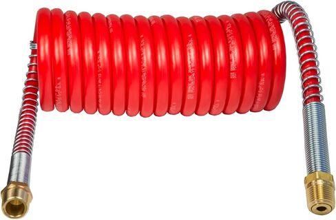 Tectran Industry Grade Aircoil Brake Assembly Set | 12" Pigtail Trailer End Lead | 1/2" NPT Fittings | Quick Installation | (Red & Blue Set, 8' Length x 12" Tractor Lead) in Saudi Arabia
