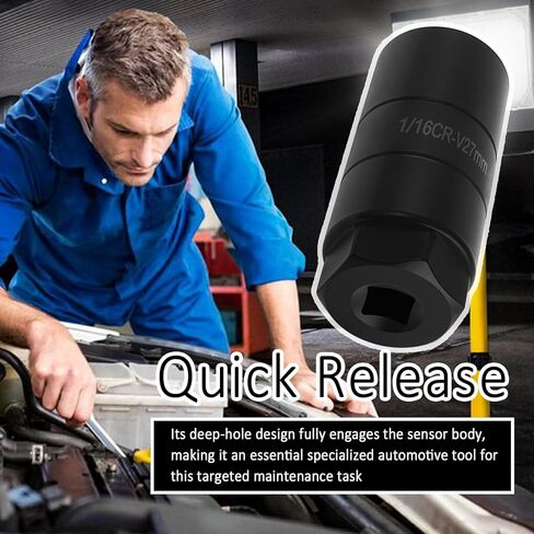 1 1/16 مقبس 3/8 محرك، مقبس مستشعر ضغط زيت السيارة ذو 6 نقاط يناسب محرك 3/8 بوصة أو 1 1/8 بوصة سداسي، مقابس عميقة 1 1/16 شديدة التحمل لسهولة تفكيك وحدة إرسال زيت السيارة in Kuwait