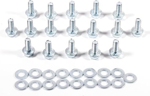 مجموعة مسامير نقل الحركة 17 قطعة متوافقة مع Chevy GM TH350 TH400 Powerglide Ford C4 C5 C6 AOD FMX Chrysler 904 727 Torqueflite مسامير شفة سداسية أوتوماتيكية 5/16-18x3/4 in Kuwait