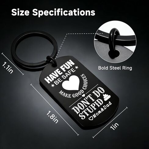 Have Fun Be Safe Mom Keychain - Gifts for Son Daughter Teens | Birthday Graduation Back to School Valentine in Saudi Arabia