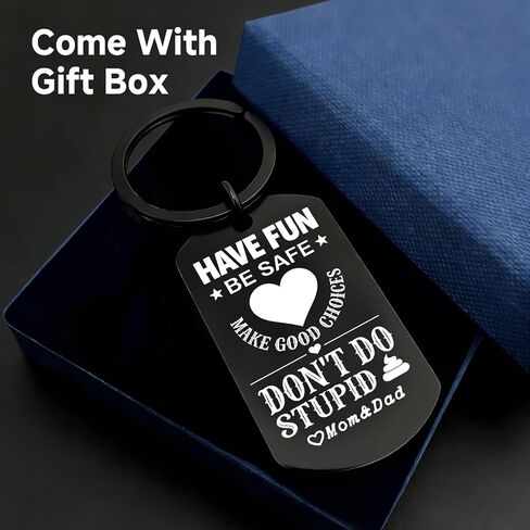 Have Fun Be Safe Mom Keychain - Gifts for Son Daughter Teens | Birthday Graduation Back to School Valentine in Saudi Arabia