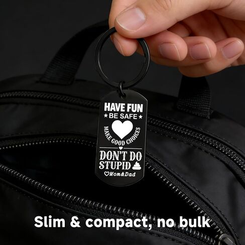 Have Fun Be Safe Mom Keychain - Gifts for Son Daughter Teens | Birthday Graduation Back to School Valentine in Saudi Arabia
