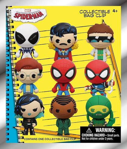 Your Friendly Neighborhood Spider-Man Series 1 – 5 بوصات مشبك حقيبة قابل للتجميع – حقيبة عمياء (شكل واحد عشوائي) – سلسلة مفاتيح شخصية Marvel Superhero / ملحق حقيبة الظهر | بضائع مرخصة رسميًا in Kuwait