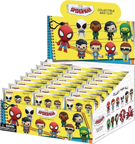 Your Friendly Neighborhood Spider-Man Series 1 – 5 بوصات مشبك حقيبة قابل للتجميع – حقيبة عمياء (شكل واحد عشوائي) – سلسلة مفاتيح شخصية Marvel Superhero / ملحق حقيبة الظهر | بضائع مرخصة رسميًا in Kuwait