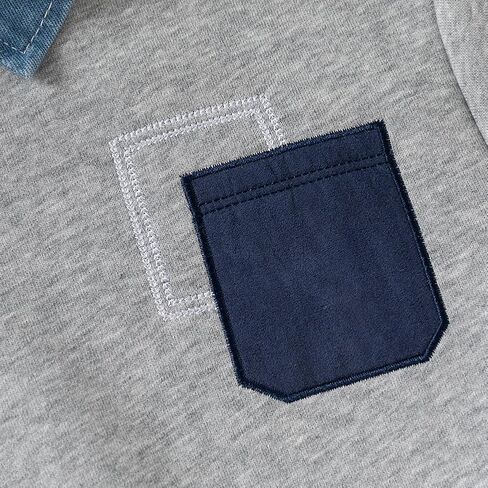 Boys Spring Autumn Sweatshirt Lapel Collared Long Sleeve Casual Pullover Top in Saudi Arabia