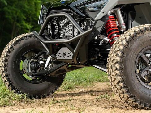 المصد الأمامي SuperATV لـ Polaris RZR Pro R/4، Pro S/S4، Turbo R/R 4 | مصنوعة من أنابيب فولاذية شديدة التحمل، يتم تركيبها مباشرة على الإطار | أسود | انظر الإعداد | صنع في الولايات المتحدة الأمريكية in Kuwait