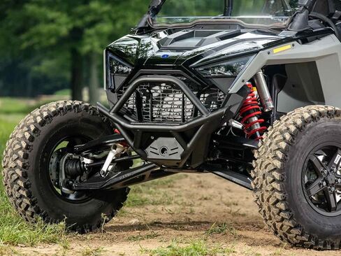 المصد الأمامي SuperATV لـ Polaris RZR Pro R/4، Pro S/S4، Turbo R/R 4 | مصنوعة من أنابيب فولاذية شديدة التحمل، يتم تركيبها مباشرة على الإطار | أسود | انظر الإعداد | صنع في الولايات المتحدة الأمريكية in Kuwait