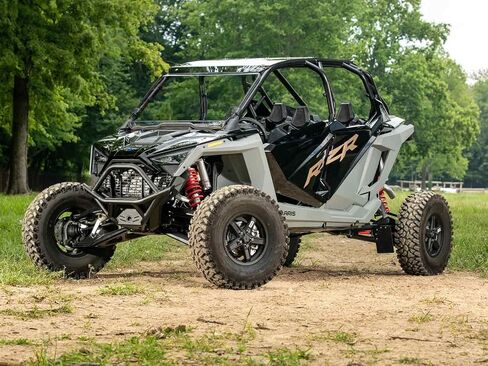 المصد الأمامي SuperATV لـ Polaris RZR Pro R/4، Pro S/S4، Turbo R/R 4 | مصنوعة من أنابيب فولاذية شديدة التحمل، يتم تركيبها مباشرة على الإطار | أسود | انظر الإعداد | صنع في الولايات المتحدة الأمريكية in Kuwait
