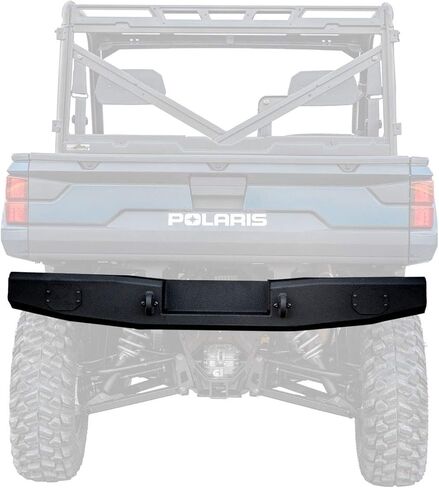 مصد خلفي SuperATV شديد التحمل لطاقم Polaris Ranger XP 1000/XP 1000 2017-2021 (أسود متجعد)، جاهز للونش، صفائح معدنية 3 مم، يحمي النهاية الخلفية بالكامل، انظر الملاءمة، صنع في الولايات المتحدة الأمريكية in Saudi Arabia