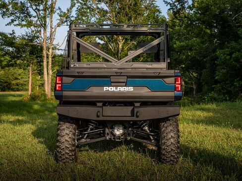 مصد خلفي SuperATV شديد التحمل لطاقم Polaris Ranger XP 1000/XP 1000 2017-2021 (أسود متجعد)، جاهز للونش، صفائح معدنية 3 مم، يحمي النهاية الخلفية بالكامل، انظر الملاءمة، صنع في الولايات المتحدة الأمريكية in Saudi Arabia