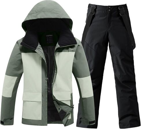 YEEFINE Men's Ski Suit Two Piece Insulated Snowboard Snow Jacket and Pants Set Waterproof Snowsuits Winter Outdoor in Saudi Arabia