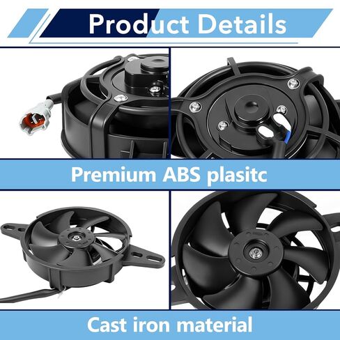 12V DC 4 Inch Motorcycle Radiator Cooling Fan, Thermal Cooling Fan for NC250, 150-250cc ATV, Motorcycle and Dirt Bike in Saudi Arabia