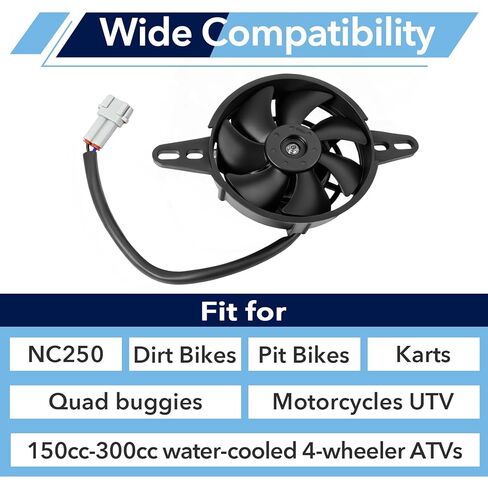12V DC 4 Inch Motorcycle Radiator Cooling Fan, Thermal Cooling Fan for NC250, 150-250cc ATV, Motorcycle and Dirt Bike in Saudi Arabia