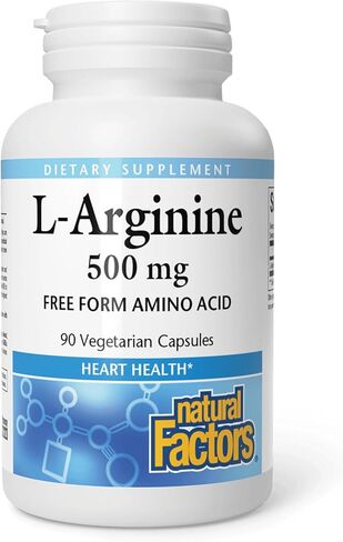 Natural Factors - L-Arginine, Supports Muscle Metabolism, 90 Vegetarian Capsules in Saudi Arabia