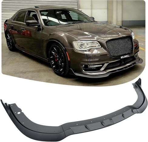 WildWell Front Bumper Lip Splitter Compatible with 2015-2024 Chrysler 300 C S Touring Limited, for Chrysler 300 SRT Front Lip Spoiler Performance Style ABS Glossy Black in Kuwait