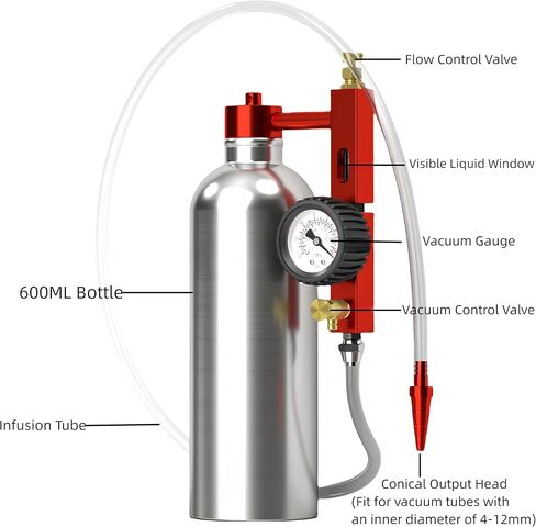 أداة تنظيف نظام الوقود والعادم، مجموعة تنظيف حاقن وقود الديزل، أداة تنظيف تحفيزية للزجاجة المعلقة من الفولاذ المقاوم للصدأ سعة 600 مل، تحضير ذاتي ثلاثي الاتجاهات، تدفق سائل قابل للتعديل in Kuwait