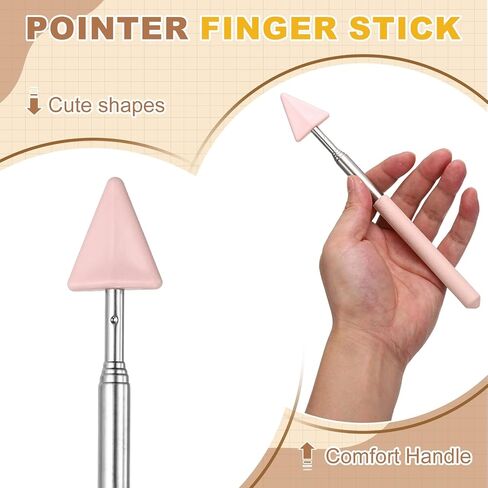 PATIKIL 4 PCS Pointer Finger Stick, Teacher Pointer Arrow, Pink/Purple/Blue/Green in Kuwait