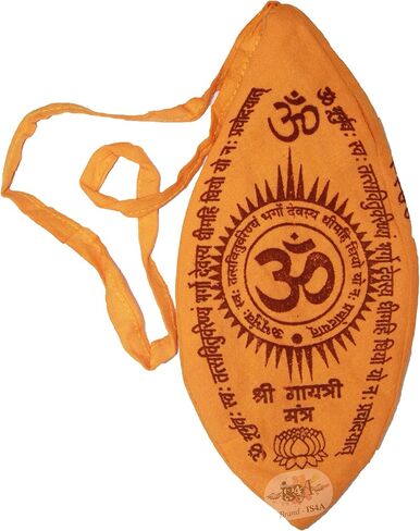 حقيبة IS4A Gaumukhi Jap Mala (تصميم Om Shiva Gayatri) مصنوعة يدويًا من القطن Gomukhi Japa Mala Chanting، صلاة Mala Japa Jholi لـ Mantra Jap، Japa Meditation وحقيبة صلاة اليوغا in Saudi Arabia