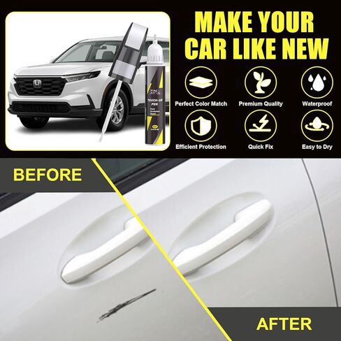 XNA Platinum White Pearl(NH-883P) لطلاء Honda Touch Up، مزيل خدوش السيارة لإصلاح الشقوق والرقائق، طقم إصلاح خدوش السيارة 2 في 1 سريع وسهل الإصلاح مع مطابقة الألوان تمامًا in Kuwait