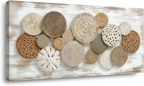 لوحات الروطان البني قماش جدار الفن لغرفة النوم اللوحة يطبع جميلة هندسية شعاعي الهندسة البيضاء الحديثة الفني مكتب الفتيات ديكور in Kuwait