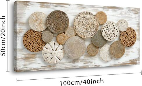 لوحات الروطان البني قماش جدار الفن لغرفة النوم اللوحة يطبع جميلة هندسية شعاعي الهندسة البيضاء الحديثة الفني مكتب الفتيات ديكور in Kuwait