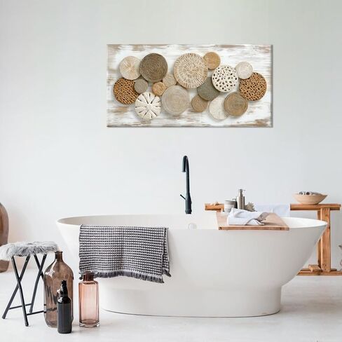 لوحات الروطان البني قماش جدار الفن لغرفة النوم اللوحة يطبع جميلة هندسية شعاعي الهندسة البيضاء الحديثة الفني مكتب الفتيات ديكور in Kuwait