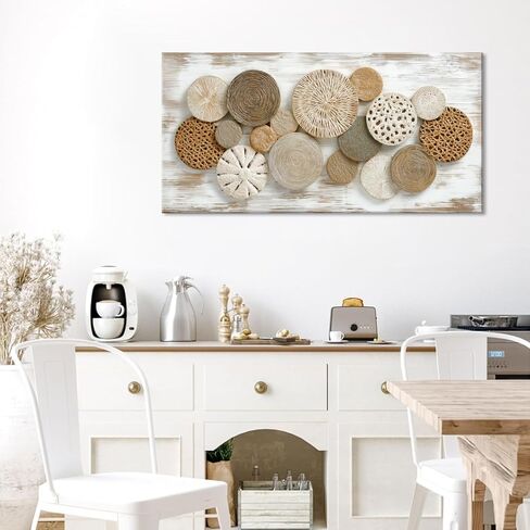 لوحات الروطان البني قماش جدار الفن لغرفة النوم اللوحة يطبع جميلة هندسية شعاعي الهندسة البيضاء الحديثة الفني مكتب الفتيات ديكور in Kuwait