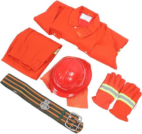 Asixxsix Retardant Safety Suit 97 Type, Fireproof Heat Insulation Workwear Coverall with Reflective Detachable Hood, Coverall High Visibility for Men in High Environments (L) in Saudi Arabia