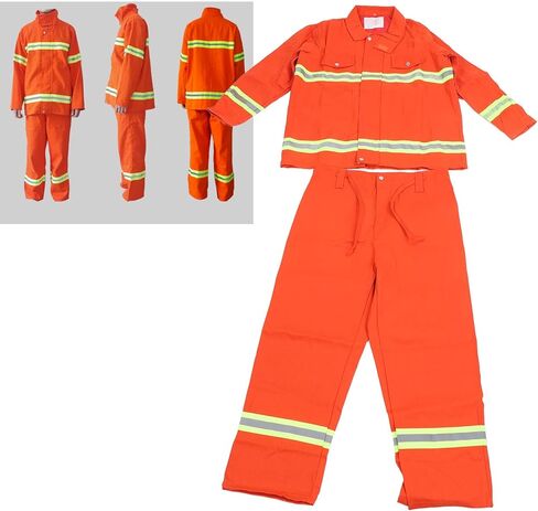 Asixxsix Retardant Safety Suit 97 Type, Fireproof Heat Insulation Workwear Coverall with Reflective Detachable Hood, Coverall High Visibility for Men in High Environments (M) in Saudi Arabia