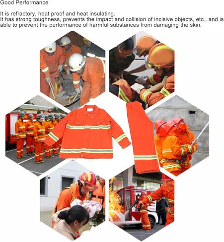Asixxsix Retardant Safety Suit 97 Type, Fireproof Heat Insulation Workwear Coverall with Reflective Detachable Hood, Coverall High Visibility for Men in High Environments (M) in Saudi Arabia