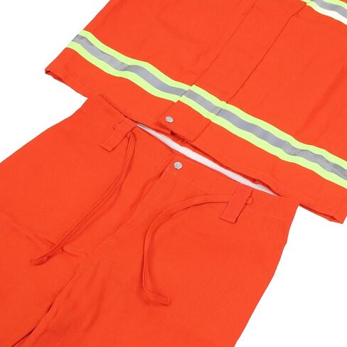 Asixxsix Retardant Safety Suit 97 Type, Fireproof Heat Insulation Workwear Coverall with Reflective Detachable Hood, Coverall High Visibility for Men in High Environments (M) in Saudi Arabia