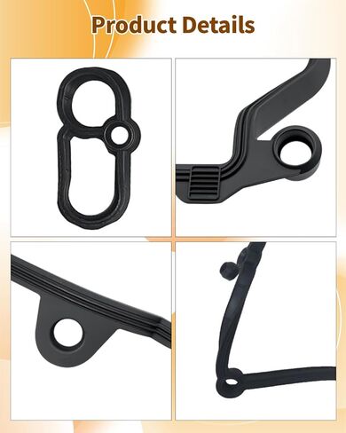 Engine Valve Cover Gasket Set Fit for Jaguar F-Type F-Pace XF XE XJ 3.0L, Fit for Land Rover Discovery LR4/ Range Rover Sport Velar 3.0L V6-Gas, Replace AJ813023, C2D3527, LR041869, LR011220 in Kuwait