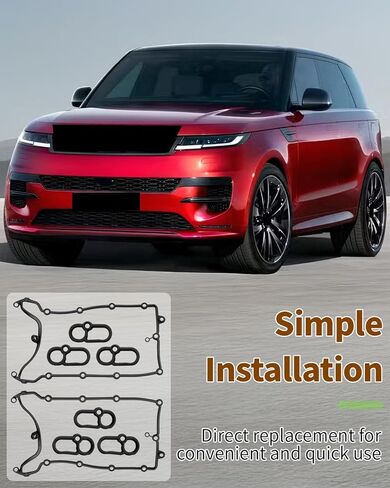 Engine Valve Cover Gasket Set Fit for Jaguar F-Type F-Pace XF XE XJ 3.0L, Fit for Land Rover Discovery LR4/ Range Rover Sport Velar 3.0L V6-Gas, Replace AJ813023, C2D3527, LR041869, LR011220 in Kuwait