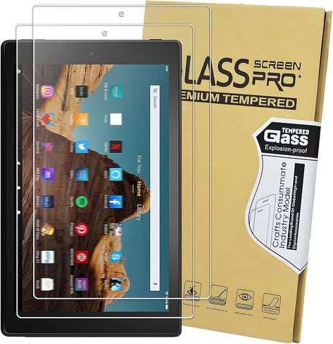 واقي شاشة مضاد للتوهج من KEANBOLL مكون من 3 قطع لجهاز Fire HD 10 Tablet مقاس 10.1 بوصة (الجيل التاسع والسابع، إصدار 2019 و2017) - فلتر مضاد للوهج وبصمات الأصابع in Kuwait