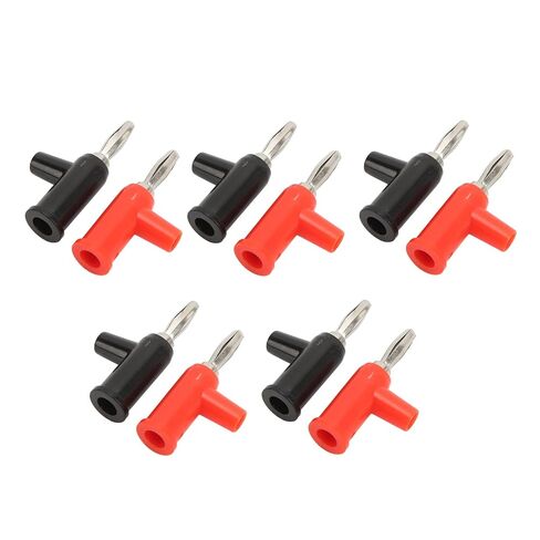 Banana Plug Connector Stackable Banana Jack Banana Terminal 10pcs Brass ABS for Security Accessories with 5 Red and 5 Black Plugs in Saudi Arabia