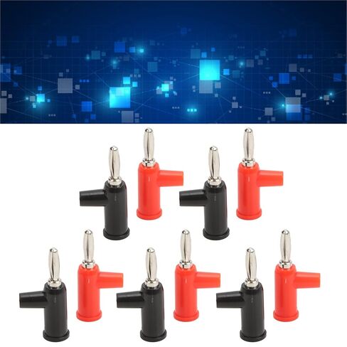 Banana Plug Connector Stackable Banana Jack Banana Terminal 10pcs Brass ABS for Security Accessories with 5 Red and 5 Black Plugs in Saudi Arabia