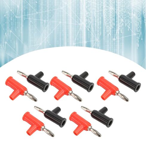 Banana Plug Connector Stackable Banana Jack Banana Terminal 10pcs Brass ABS for Security Accessories with 5 Red and 5 Black Plugs in Saudi Arabia