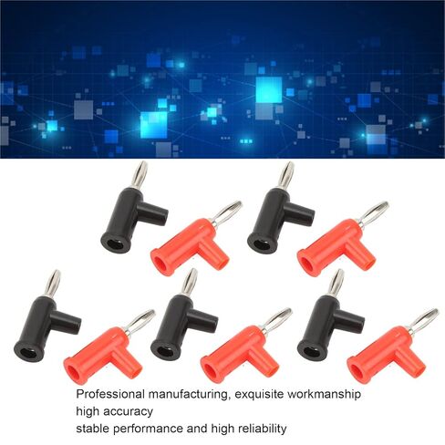 Banana Plug Connector Stackable Banana Jack Banana Terminal 10pcs Brass ABS for Security Accessories with 5 Red and 5 Black Plugs in Saudi Arabia