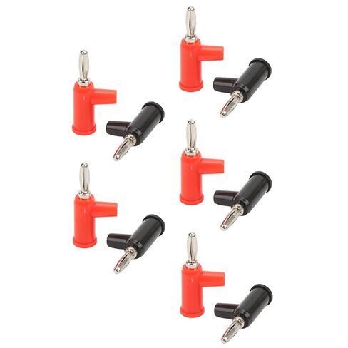 Banana Plug Connector Stackable Banana Jack Banana Terminal 10pcs Brass ABS for Security Accessories with 5 Red and 5 Black Plugs in Saudi Arabia