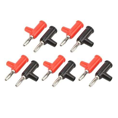 Banana Plug Connector Stackable Banana Jack Banana Terminal 10pcs Brass ABS for Security Accessories with 5 Red and 5 Black Plugs in Saudi Arabia