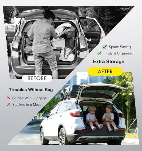 Cyfie Car Rooftop Cargo Carrier Bag, 15 Cubic Feet Waterproof Heavy Duty 420D Oxford Cloth Car Roof Luggage Cargo Storage Bag for All Vehicles with/Without Rack, Includes Anti-Slip Mat, 8 Door Hooks in Saudi Arabia