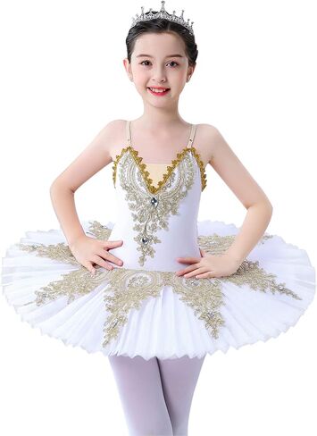 Z & X فتاة الباليه بحيرة البجع توتو زي المهنية بروتيل تنانير يوتار راقصة الباليه Dancewear الجنية الأميرة اللباس in Kuwait