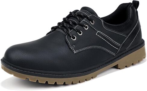 Mofri Man Vintage Leather Oxford Platform Shoes مكتنزة منخفضة أعلى الدانتيل يصل جولة اصبع القدم للماء عدم الانزلاق عارضة أزياء مريحة رسمية ديربي مكتب العمل الأعمال اللباس الأحذية in Kuwait