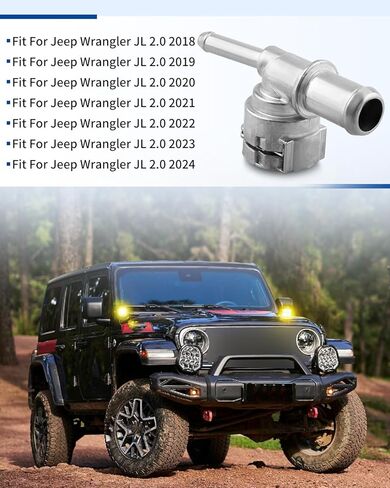 Aluminum Heater Hose Joint Replace 68280784AB Fit For Jeep Wrangler JL 2.0 2018-2024 in Saudi Arabia