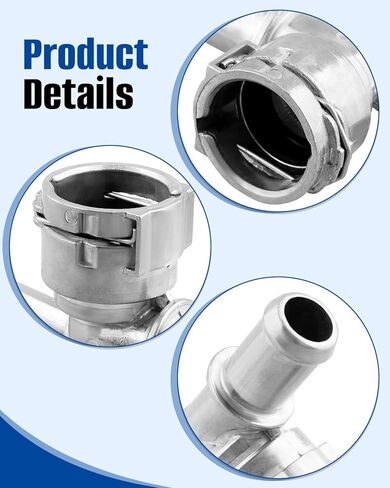 Aluminum Heater Hose Joint Replace 68280784AB Fit For Jeep Wrangler JL 2.0 2018-2024 in Saudi Arabia