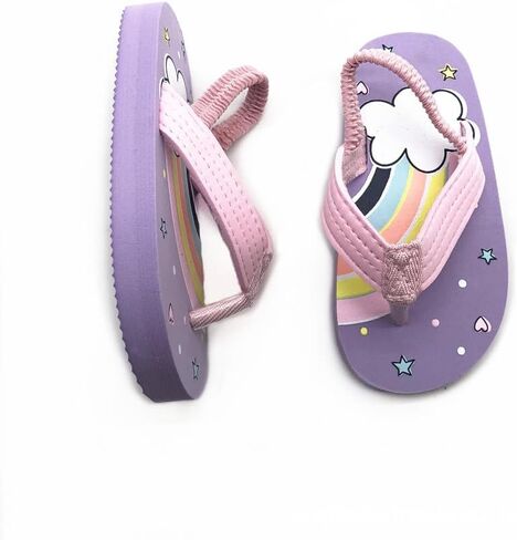 Cartoon Flip Flops for Toddlers Girls Little Kids Soft EVA Sandals with Anti-Slip Sole Beach Pool Shoes in Saudi Arabia