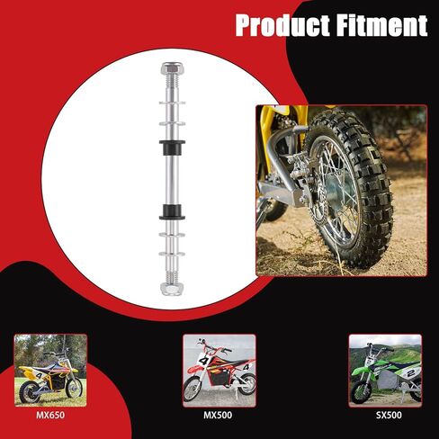 KAMIER Rear Wheel Axle Bolt with Lock Nut Kit Replacement for Razor MX500 MX650 SX500 Mcgrath Dirt Rocket Bike Rear Wheels Kids Electric Off Road Motocross Mini Pit Dirt Bike Heavy Duty Parts in Saudi Arabia