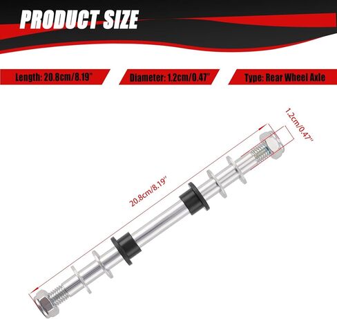 KAMIER Rear Wheel Axle Bolt with Lock Nut Kit Replacement for Razor MX500 MX650 SX500 Mcgrath Dirt Rocket Bike Rear Wheels Kids Electric Off Road Motocross Mini Pit Dirt Bike Heavy Duty Parts in Saudi Arabia