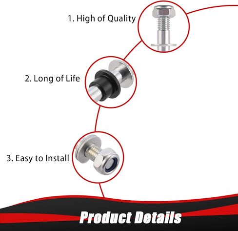 KAMIER Rear Wheel Axle Bolt with Lock Nut Kit Replacement for Razor MX500 MX650 SX500 Mcgrath Dirt Rocket Bike Rear Wheels Kids Electric Off Road Motocross Mini Pit Dirt Bike Heavy Duty Parts in Saudi Arabia